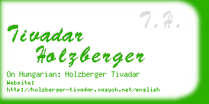 tivadar holzberger business card